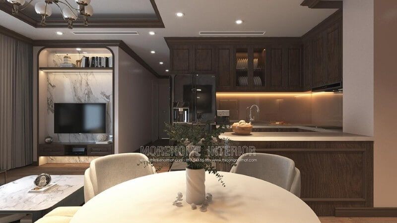 #23 Ý tưởng thiết kế phòng bếp căn hộ 3d hiện đại, đẹp, tiện nghi 2022-2025